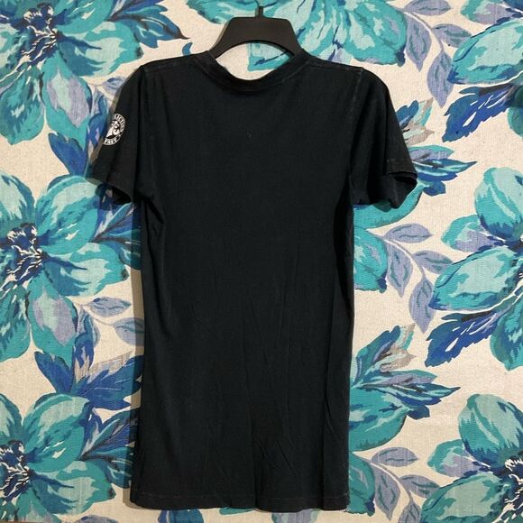 Affliction Live Fast Observatory V Neck Long Tee Shirt Stonewashed Cotton Medium - Picture 2 of 4